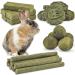 ERKOON 25Pcs Bunny Chew Toys, 100% Natural Timothy Hay Chew Biscuit&Treats Sticks, Chew Toy for Teeth for Rabbit Chinchilla Guinea Pig Hamster Gerbil Squirrel, 8.5oz