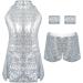 Happy Cherry Girls Sequin Sparkle Hip Hop Dance Outfit - Silver, 6-7 Years - Buy Online on SooperMarket.com