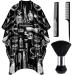 FEBSNOW Hair Cutting Cape Kit Professional Barber Cape with Neck Duster Brush for Adults Waterproof Hairdressing Salon Cape with Adjustable Closure Snap Salon Barber Supplies Floral