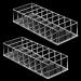 Kurtzy Transparent Acrylic Eyeshadow Makeup Organizer - 2-Piece Set with 8 Compartments for Makeup Storage & Desk Organization (21.5 x 8.5cm) - Buy Online on SooperMarket.com