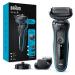 Braun Series 5cs Razor men electric shavers with 3 flexible blades beard trimmer M4500CS Turquoise & Series 5 Electrician Schauberopf 53b black