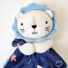 Bubby Boo Blue Lion Stuffed Animal Security Blanket with Rattle Head - Soft Snuggle Toy for Baby Gift - Soothing Plush Lovey - Buy Online on SooperMarket.com