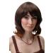 WIG ME UP 2384-2T30 ladies wig short wavy dark brown streaked curved reddish brown tips