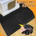 Eyein Waterproof Cat Litter Mat - 80x60cm Black - Urine Proof & Easy to Clean Litter Box Mat with Scatter Control - Non-Slip & Washable Kitty Litter Rug - Buy Online on SooperMarket.com