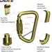 Fusion Tacoma D-Shaped Triple Lock Alloy Steel Carabiner - Gold | Heavy-Duty Climbing Gear - Buy Online on SooperMarket.com