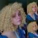 Lady Miranda Blonde Afro Kinky Curly Wig with Bangs | Medium Length Heat Resistant Synthetic Hair Wig for Women | Curly Blonde Wig 0-613 - Buy Online on SooperMarket.com