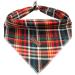 Lionheart Glory Dog Haller Washable Soft Cotton Christmas Libbar Schal adjustable kerchief square dog Neck towel for large dogs checkered neckerchiefs Large (1 Pack) b: Christmas plaid