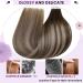 Shop Laavoo Invisible Tape Extensions - Real Hair Balayage Ombre Brown to Light Blonde 45cm 50g 20pcs - Tape-In Skin Weft - Buy Online on SooperMarket.com