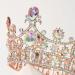 SweetV Rose Gold Queen Crown | Iridescent Crystal Birthday Cake Topper | Costume Tiaras for Wedding Halloween Baby Shower - Buy Online on SooperMarket.com