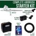 Multi-Purpose Airbrushing System Kit with Portable Mini Compressor - Dual-Action Airbrush for Hobby, Craft, Cake Decorating, Tattoo - Includes Hose & How-to Guide Booklet - Buy Online on SooperMarket.com