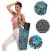 Yoga Mat Bag | Adjustable Shoulder Strap | Large Size Pocket | Zipper Pocket | Fixed Buckle | Blue Flower Pattern - Buy Online on SooperMarket.com