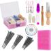 JNENERY Needle Felting  Felting Needles  8 Needle Felting Tool Holder  Needle Felting Foam  Glue Stick  Fingercots  Scissors  and Other Felting Supplies for DIY Wool Felting with Instructions
