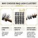 72 Cluster Lashes D-16 mm B 50 | Natural Soft Fluffy DIY Lash Extensions | UK-FD-BQ Lash Clusters - Buy Online on SooperMarket.com