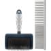 Mikki Puppy Stainless Steel Comb & Slicker Brush Set for Doodles & Cockapoos - Blue/Grey Small Grooming Kit - Buy Online on SooperMarket.com