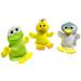 Washing glove 3-er set made of duck penguin frog i washcloth and hand puppet with animal motifs i happy bathing fun for babies and children from 0 years i incl. Minis gift I children