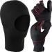 Neoprene Wetsuit Hood and Neoprene Gloves 3 mm Diving Hood Water Gloves Wetsuit Gloves Diving Gloves Stretchable Diving Cap Surfing Thermal Hood for Kayaking Surfing Sailing Swimming Snorkeling, Black
