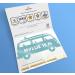 Cakeshop Cake Decoration Pack | Surfing Campervan Theme Premium Double Sided Glitter Card Cake Topper & 25g Party Pack of Cake Sugar Sprinkles | Custom Name & Age Cake Decoration (Baby Blue) Non-Prime Glitter Card: Baby Blue - Buy Online on SooperMarket.com