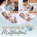 Fern & Avery Swaddle Blankets - Gender Neutral Muslin Swaddles for Baby Boy or Girl - Set of 2 Rainbow Blue Newborn Essential Receiving Blankets - Buy Online on SooperMarket.com