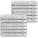 Adobella 12-Pack Luxury 100% Cotton Washcloths - Super Soft & Absorbent Baby & Body Wash Towels - Quick Drying 13x13 inches - Small Face Towel for Bathroom - White - Buy Online on SooperMarket.com