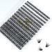 Xaena 280pcs 40D-0.07 D-MIX 9-16mm DIY Eyelash Extension Individual Cluster Lashes and Bottom Lashes Mixed Pack Soft Grafting Fake False Eyelashes Bunche (40D-0.07D-9-16MIX)