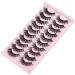 10 Pairs Wiwoseo Faux Mink Eyelashes - Natural Wispy 3D Effect - Buy Online on SooperMarket.com