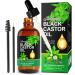 Jamaican Black Castor Oil 120ML Massage Oil for Aromatherapy 100% Pure Natural Cold Pressed Organic Castor Oil Stimulate Growth for Hair Eyelashes Eyebrows Skin Moisturizer & Hair Oil and Body Oil