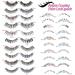 20 Pairs Wispy Mink Top & Bottom False Eyelashes Set with Applicator - Reusable Faux Mink Anime Lashes for Cosplay - Buy Online on SooperMarket.com