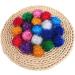 Voviggol 20-Pack Sparkle Cat Balls - Large Glittering Pom Pom Toys for Indoor Kittens - Fuzzy Colorful Balls - Buy Online on SooperMarket.com