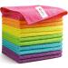 Orighty Microfiber Cleaning Cloths Pack of 12 Highly Absorbent Cleaning Supplies Lint Free Cloths for Multiple-use Powerful Dust Removal Cleaning Rags for House Kitchen Car Care(12x12 inch)