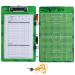 Dry Erase Coaches Clipboard - Includes Whistle and Dry Erase Markers - Double Sided Coach Whiteboard Soccer
