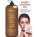 Triple AAA+ Grade Cold Pressed Sweet Almond Oil - 100% Pure & Natural - For Hair, Skin, Face - 16 fl oz with Pump Dispenser - Buy Online on SooperMarket.com