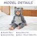 COOKY.D Baby Hooded Rompers | Winter Flannel Jumpsuit Pajamas for Infants | 3-6 Months | Dog Design - Buy Online on SooperMarket.com