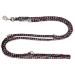 Dogeline Double Leash Practice Leash for medium dogs up to 45 kg over 39 colors very stable (2.80 m Ohio) 2.80 m black and gray-red