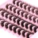 Newcally 20 Pairs D Curl Mink False Eyelashes - Fluffy Natural Look Russian Strip Lashes - Buy Online on SooperMarket.com