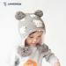 LANGZHEN Infant Winter Hat Earflap Knit Fleece Lined Beanie for Boys Girls 6-12 Months - Navy Stripe + Grey - Buy Online on SooperMarket.com