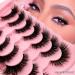 7 Pairs 3D Cat Eye False Eyelashes - Fluffy Volume Curly Faux Mink Reusable Makeup Lashes (TM26) for Stunning Looks - Buy Online on SooperMarket.com