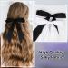 2 Pack Hair Bows for Women Black Bow Hair Clips French Barrette with Long Silky Satin Hair Ribbons for Women Girls(Black) - Buy Online on SooperMarket.com