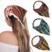 Awaytr Elastic hair band with flower pattern chiffon headscarf headband flower hair scarves with hair clips hair band anas fringe trim 1 count (pack of 3) (fringe trim))