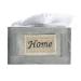 Brielle Home 6 Piece Washcloth Set  Wooden Crate  Grey & White