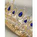 SweetV Royal Blue Queen Crown Wedding Tiara for Bride - Rhinestone Tiaras and Crowns for Women, Costume Headpiece for Birthday, Cosplay, Party Celebration - Bailey - Buy Online on SooperMarket.com