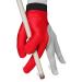 Billiard Pool Cue Glove by Fortuna - Classic Two-Colored - for Left Hand - Red/Black Medium/Large