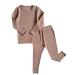 DreamBuy 20 Colours Ribbed Pyjama/Tracksuit/Loungewear Unisex Boys And Girls Pyjamas Baby Clothes Pyjamas For Women And Mens Pyjamas M Biscuit