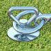 TOMBABY Heavy Duty Quality Dog Stake-Dog Tie Out Stake Dog Stake Allows Dogs Up to 200 lbs Dog Stakes for Outside Beach Camping Yard 360 Swivel Dog Anchor | Use for Any Dog Tie Out Cable silver/200+lbs