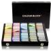 COLOUR BLOCK 100pc Wooden Case Soft Pastel Art Set for Beginners and Experienced Artists Assorted Colors Square Chalk Pastels Art Supplies for Drawing Blending Shading
