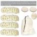 50Pcs Natural Loofah Slice Set for Cleaner Sponge Scrubber and DIY Soap Tools - Includes Exfoliating Pads and Storage Bag - Buy Online on SooperMarket.com