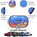 iZoeL Car Sun Shade for Kids 2pcs | Self-adhesive Side Window & Rear Sunshades Universal with 8 Suction Cups | Sun Glare and UV Rays Protection | Blue Ocean Design - Buy Online on SooperMarket.com