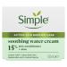 Simple Soothing Water Face Cream facial moisturiser with 15% skin conditioners aloe and ceramide boosters for a healthy skin barrier calms and hydrates dry sensitive skin 50 ml