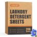 Laundry Detergent Sheets - 200 Sheets Fresh Linen Scent Washing Detergent Strips Compact Lightweight Liquidless Eco-Friendly Hypoallergenic Portable Soap Sheets for Save Space and Travel 200 Loads