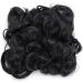 Dark Black Messy Curly Wavy Hair Extensions Bun Piece Up Do Drawstring Ponytail Clip in Comb Chignon - Buy Online on SooperMarket.com