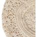ZLYC Handmade Cotton Slouchy Crochet Beret with Cutout Floral Design - Plain Beige Women's Beanie Hat - Buy Online on SooperMarket.com